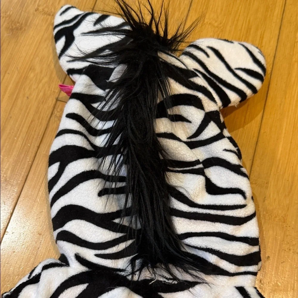 Koala Kids Infant Girl Plush Black White Stripe Baby Zebra Costume Hoodie 6-9m